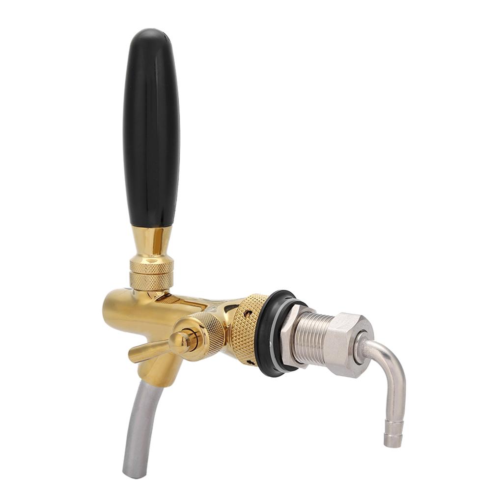 G5/8 Chrome Plating Stainless Steel Adjustable Beer Dispenser Tap Faucet  for Home Bar(Gold)
