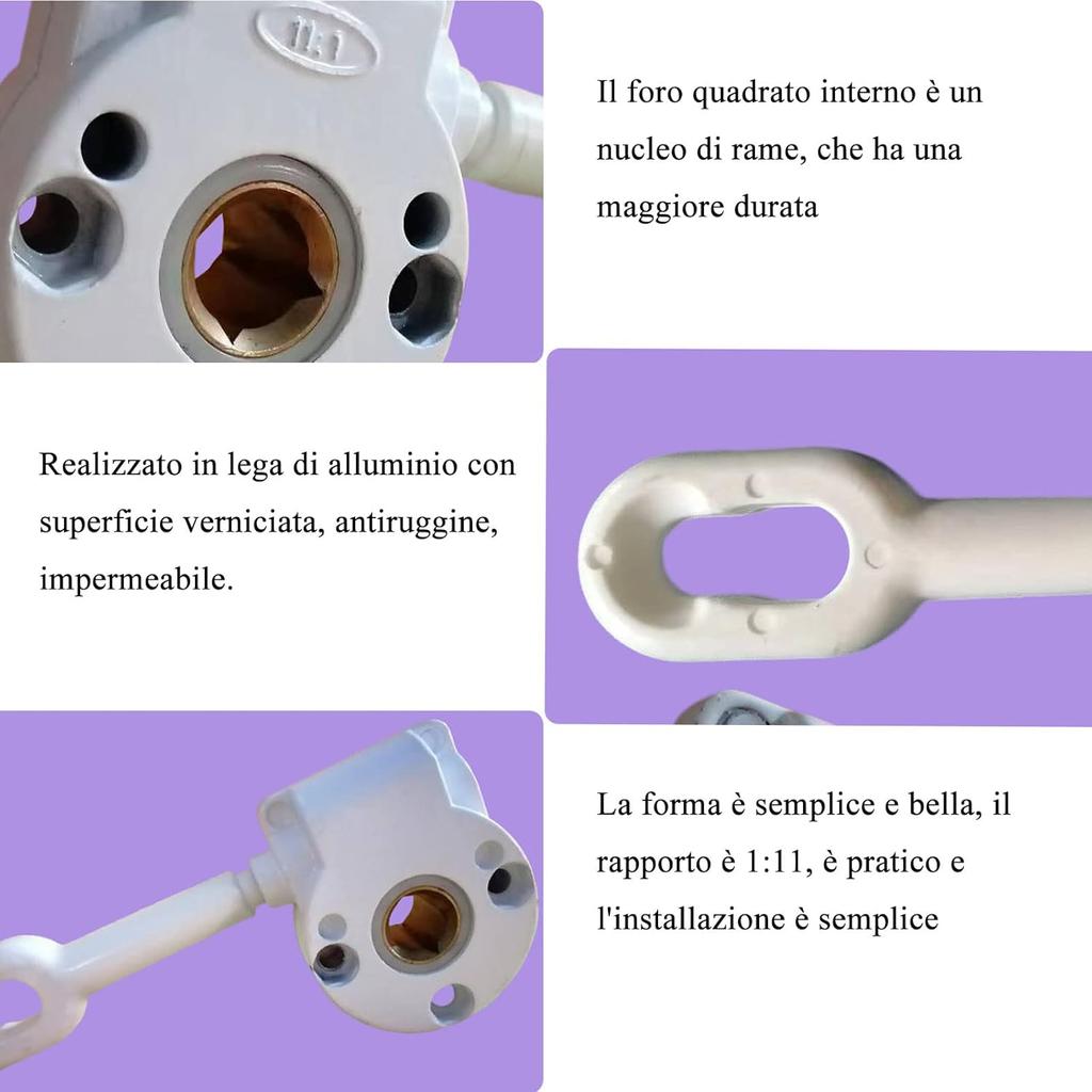 Лебедка для маркизы 1:11 Соотношение для маркиз с движением … (белый)