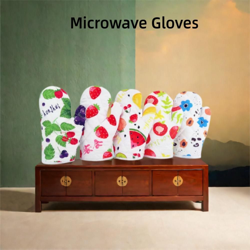 2pcs Kitchen Gadgets Heat-insulating Gloves Anti-scald Oven Gloves New Microwave Gloves