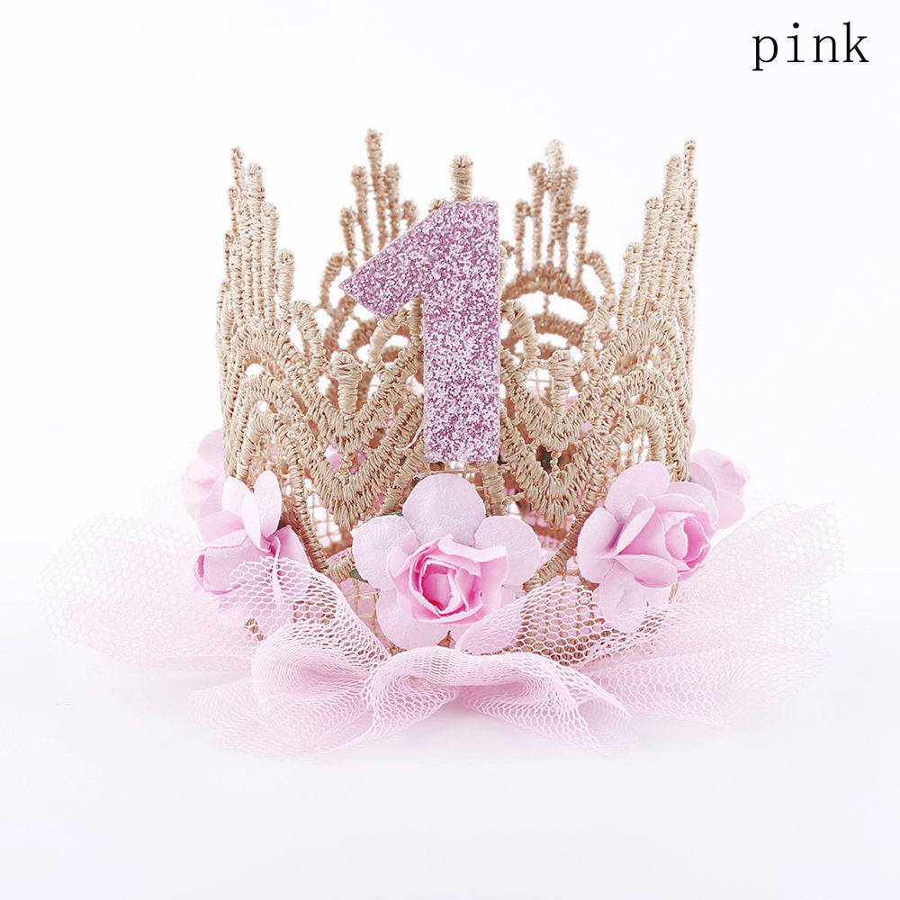Kids Gift Boys Girls Princess Crown Hair Band 1 Years Old Baby Birthday Hat Flower Headwear
