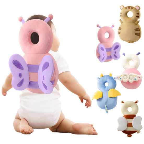 Baby Anti-fall Headrest Pillow Baby Walking Leaning Head Back Protector Cartoon Animal Shape Baby Protect Pillow Prevent Injured Safety Pad