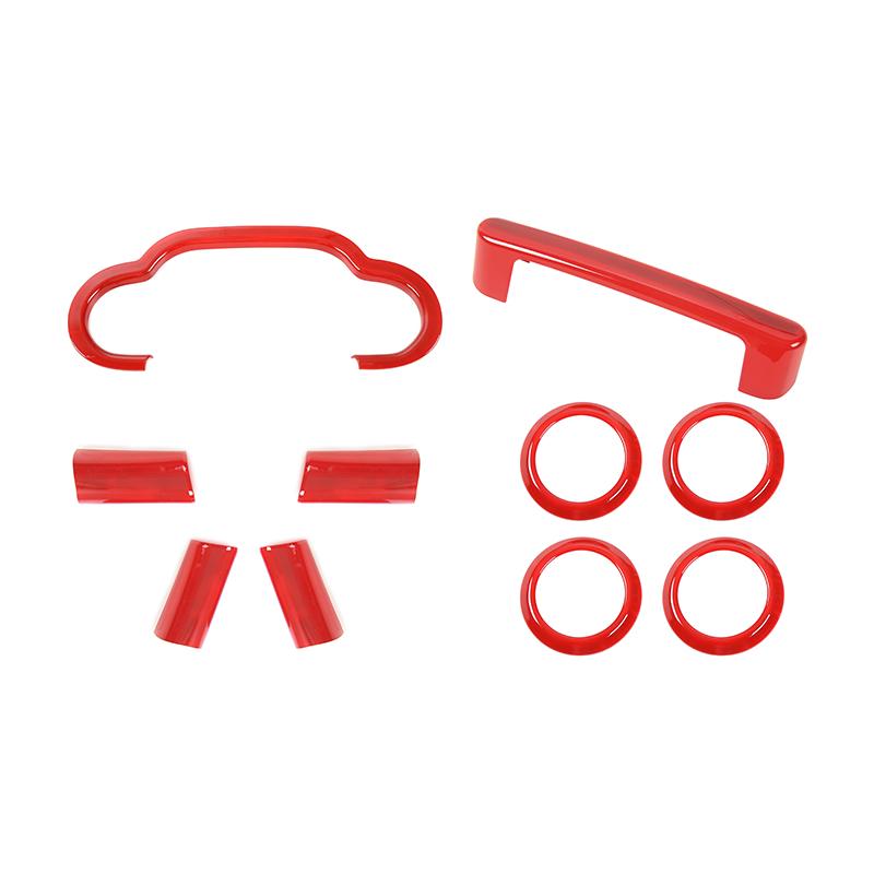 Центральное управление приборной панелью, украшение на руль, интерьерный комплект, подходит для Jeep Wrangler JK 2007-2010, автомобильные аксессуары