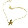 [P5858] - Handmade Bracelet 'Origami' (unicorn) Gold - 20x10 Mm
