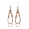 Estele Rose Gold Plated Exquisite Drop Earrings with Austrian Crystals for Women