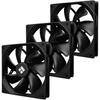 Вентилятор для корпуса компьютера Thermalright TL-C14C X3 140 мм, бесшумный компьютерный вентилятор с PWM, скорость 1500 об/мин, охлаждение процессора, черный, 3 шт.