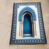 VIKAMA 2D Пловинка Элегантный Исламский Коврик для Молитвы Роскошный Мусульманский Коврик для Молитвы с Изысканным Мозаичным Дизайном Прочный для Дома Улицы Помещения