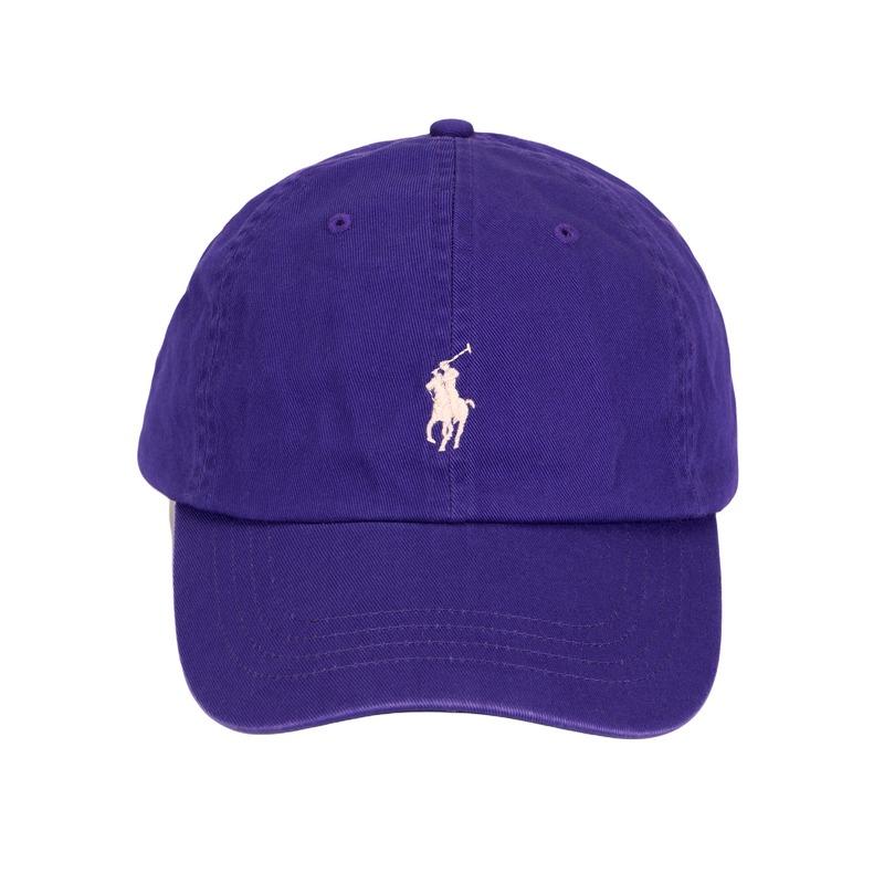 Polo Ralph Lauren Иконичный вышитый узор с пони на передней стороне, хлопковая кепка, унисекс, версия для пары, Фиолетовый 710667709139