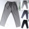 Мужские брюки Свободные ледяные шелковые быстросохнущие шнурки с эластичной резинкой на талии Широкие боковые карманы Сплошной цвет Спортивные спортивные штаны для тренировок Длинные брюки