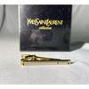 Б/у Срочная покупка красивый предмет редкий YVES SAINT LAURENT YSL матовый серебряный и золотой винтажный зажим для галстука зажим для галстука зажим для галстука с футляром