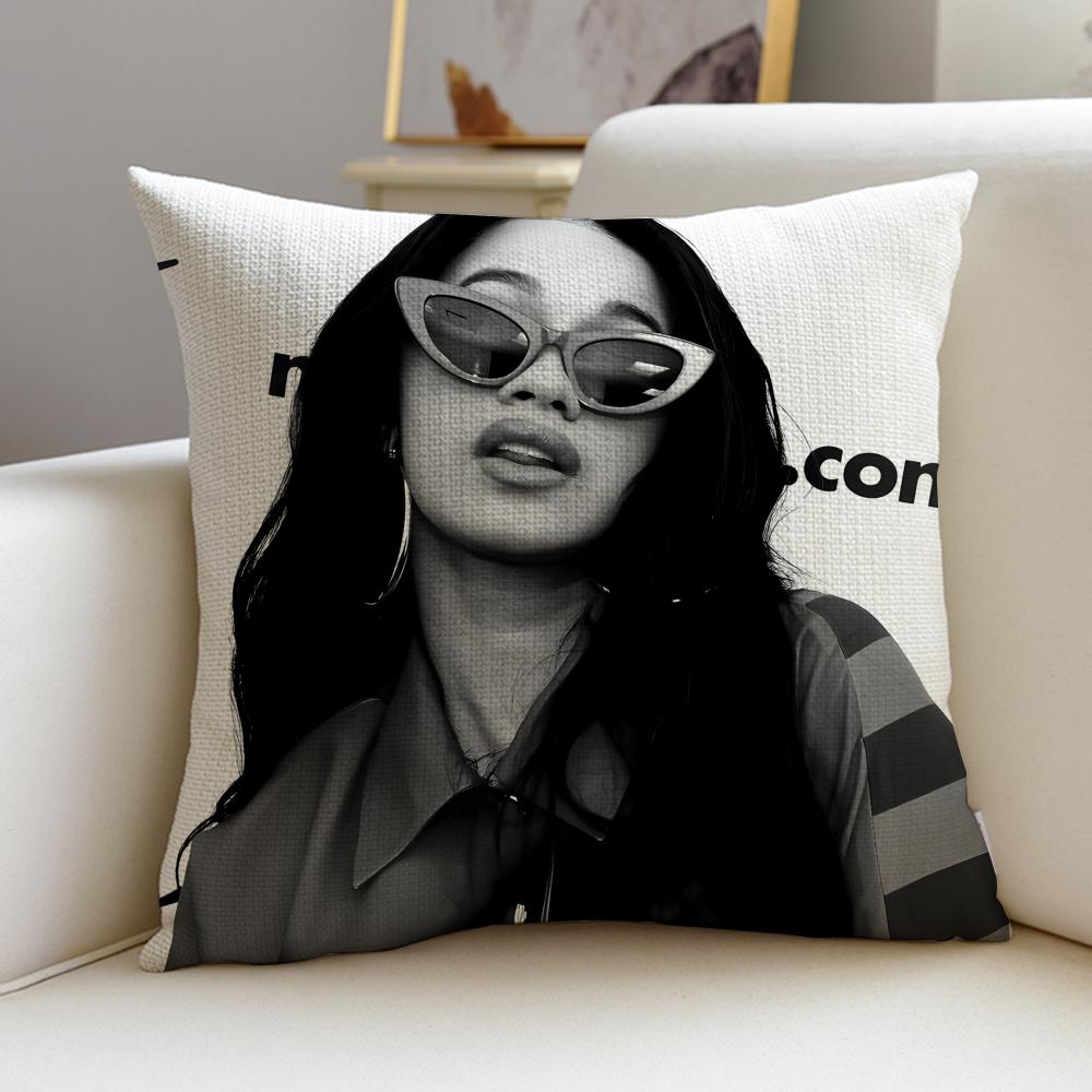 HipHop BBCardi BS Cushion Cover Breathable and skinfriendly linen pillowcase square removable and washable cushion
