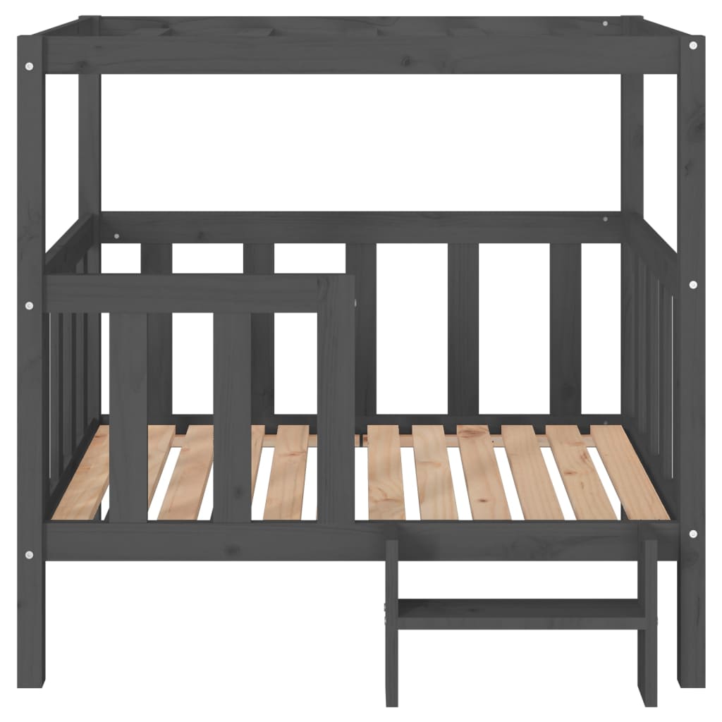 Vidaxl Legowisko Dla Psa, Szare, 105,5X83,5X100Cm, Lite Drewno Sosnowe