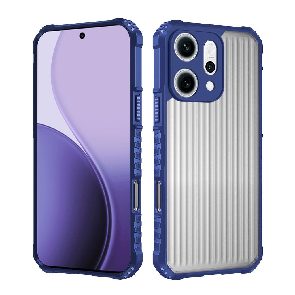 Applicable to OPPO Reno15Pro to defeat vertical pattern mobile phone case matte Reno14 anti-drop Reno13 protective case