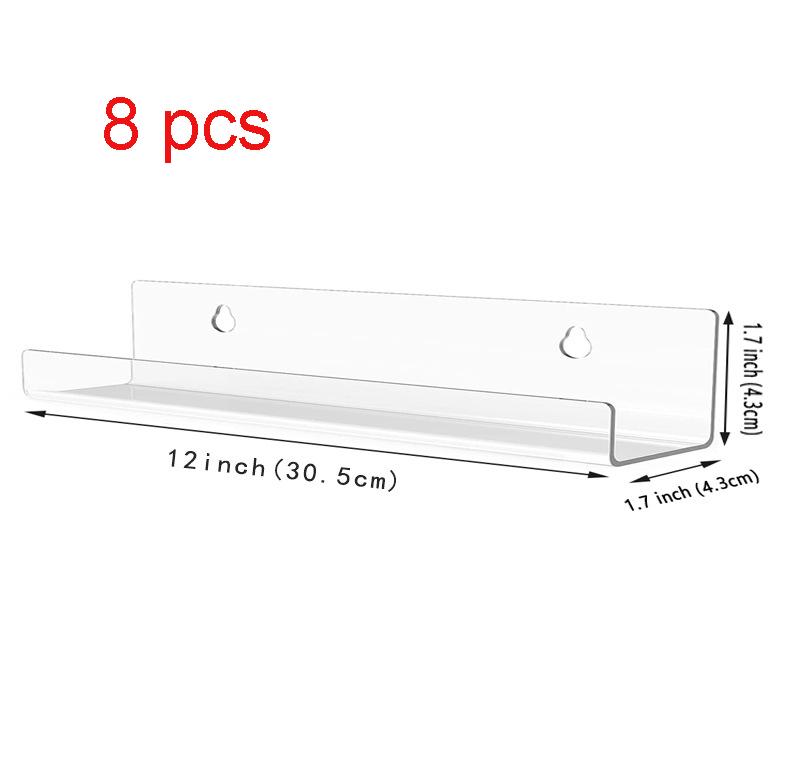 4/6/8 шт. Акриловая подставка для демонстрации пластинок 4/7/12 дюймов Прозрачная Настенная полка-держатель для виниловых пластинок Стойка для хранения альбомов с LP-пластинками