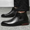 Высококачественные мужские ботильоны из натуральной кожи, деловые короткие ботинки, роскошные брендовые уличные ботинки «Челси», мужская обувь с высоким верхом