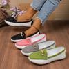 Fashion 2025 Autumn New Fashion Retro Shallow Mouth Casual Loafers for Women's Comfortable Versatile Color Blocked Slip On Single Shoes