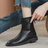 Fashion 2025 Autumn Winter Fashion Women's Ankle Boots Low Heels High Quality Leather Female Short Shoes Elegant Casual Women Boots