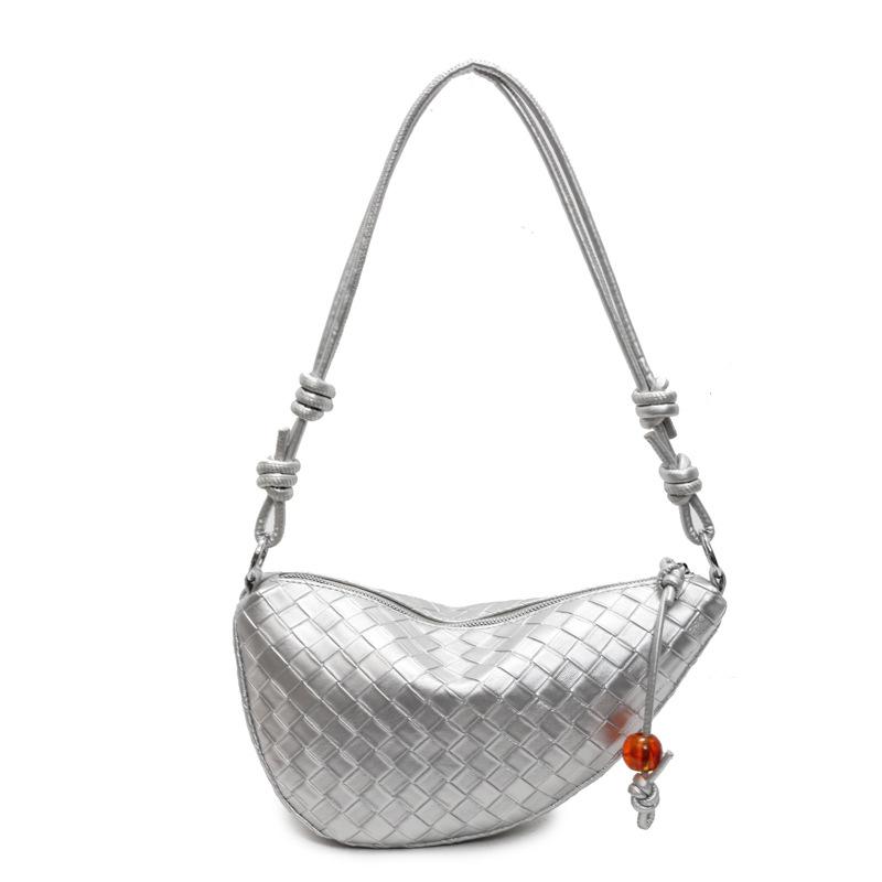 Персонализированная плетеная сумка 2025 новая корейская версия модной нишевой сумки через плечо женская универсальная спортивная сумка-мессенджер сумка-пельмень