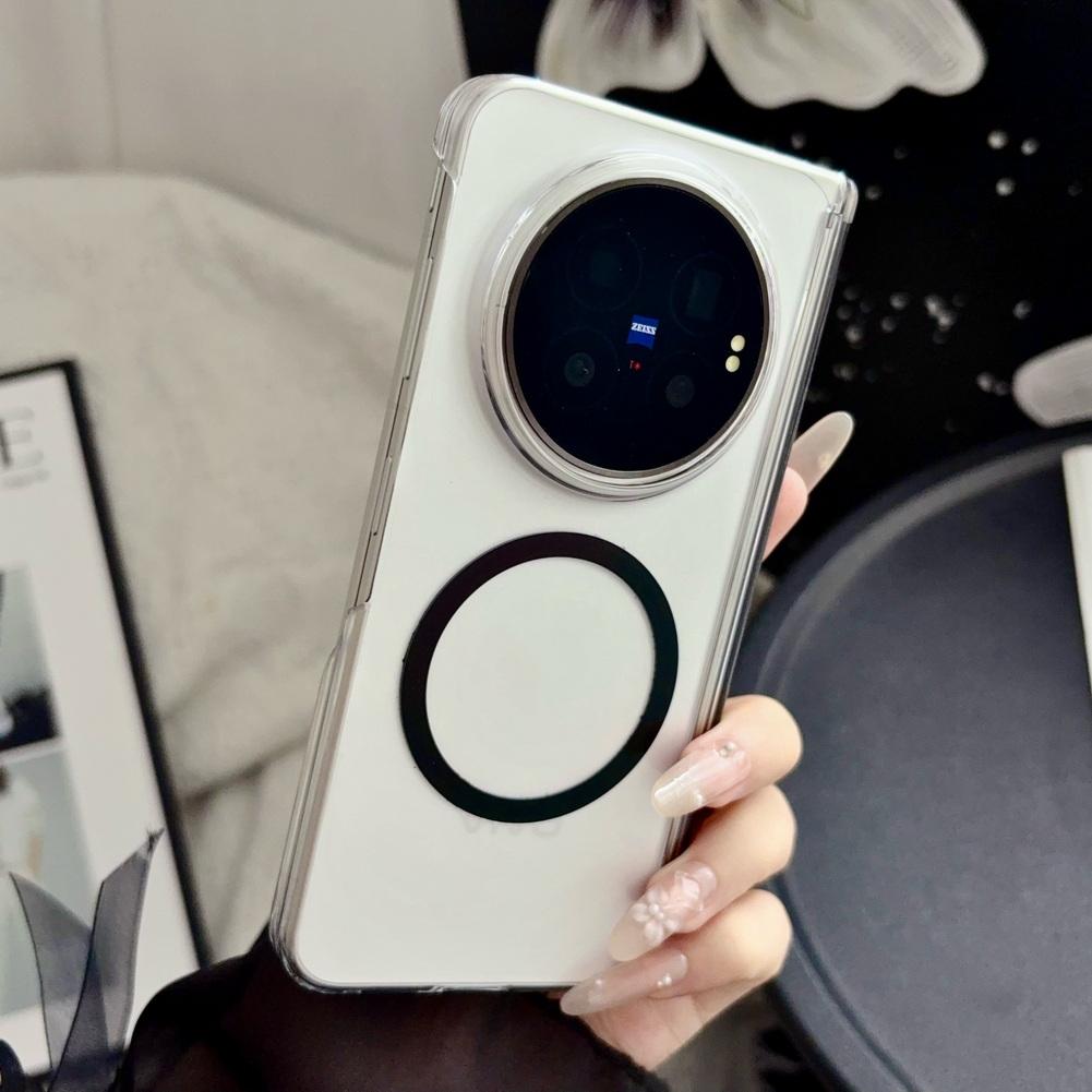 Colorful Accent Transparent Magnetic Case for VIVO X Fold 6 vivo x fold 5 3 Pro Shockproof Foldable Protective Phone Cover