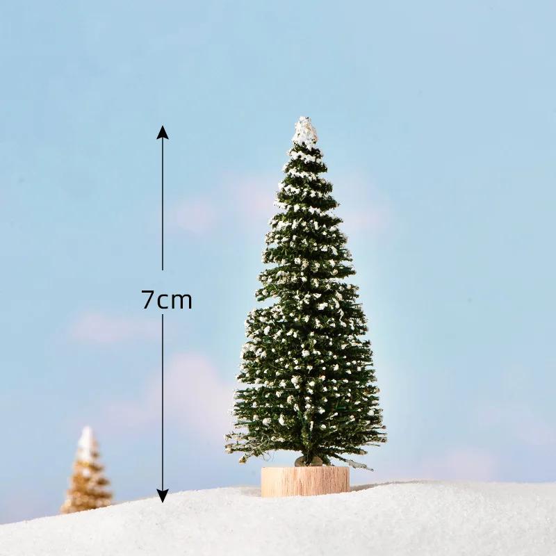 1 PC Artificial Christmas Tree Figurine Sisal Silk Cedar Pine Tree Mini Miniature Micro Landscape New Fairy Garden Decor