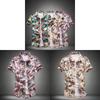 Stylish Summer Casual Floral Short Sleeve Shirt For Men In Plus Sizes With Comfortable Fit
