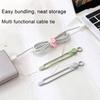 5Pcs Reusable Silicone with Cable Ties Design Anti-Lost Buckle Fixing Tangle-free Cable Management Organizing
