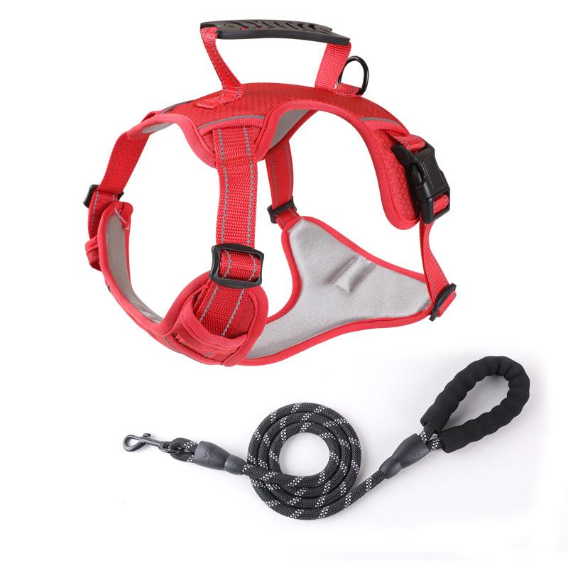 New Pet Chest Strap Explosion-proof Large Dog Chest and Back Reflective Commuter Dog Leash
