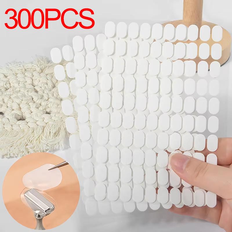 LINMANDA 100/300PCS Nail Art Display Stand Double-Sided Nail Tape Transparent Sticker for Art Practice Design Display Rack