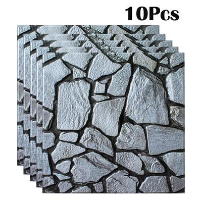 10 шт. 3D самоклеящиеся водонепроницаемые настенные наклейки ПВХ для кухни и ванной комнаты, наклейка на плитку ARI