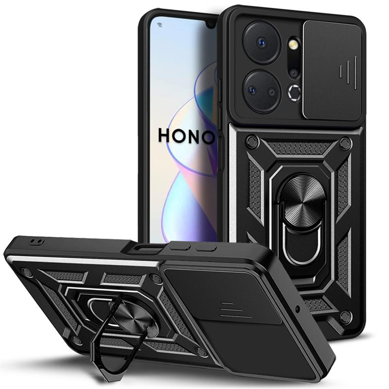 For Honor X7A 2023 Case Shockproof Armor Camera Lens Protective Magnetic Holder Ring Phone Case For Honor X7A 5G X 7A Back Cover