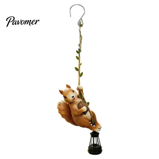 Unique Yard Decor for Garden Lovers Climbing Animal Solar Light, Resin Statue with Lantern, Fence Lights Hanging Light Outdoor Tree Decoration