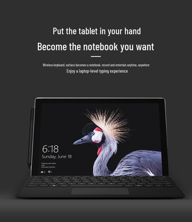 Чехол-клавиатура с подсветкой и сенсорной панелью Microsoft Surface Pro 34567 для Surface Go 23 - Bluetooth-клавиатура