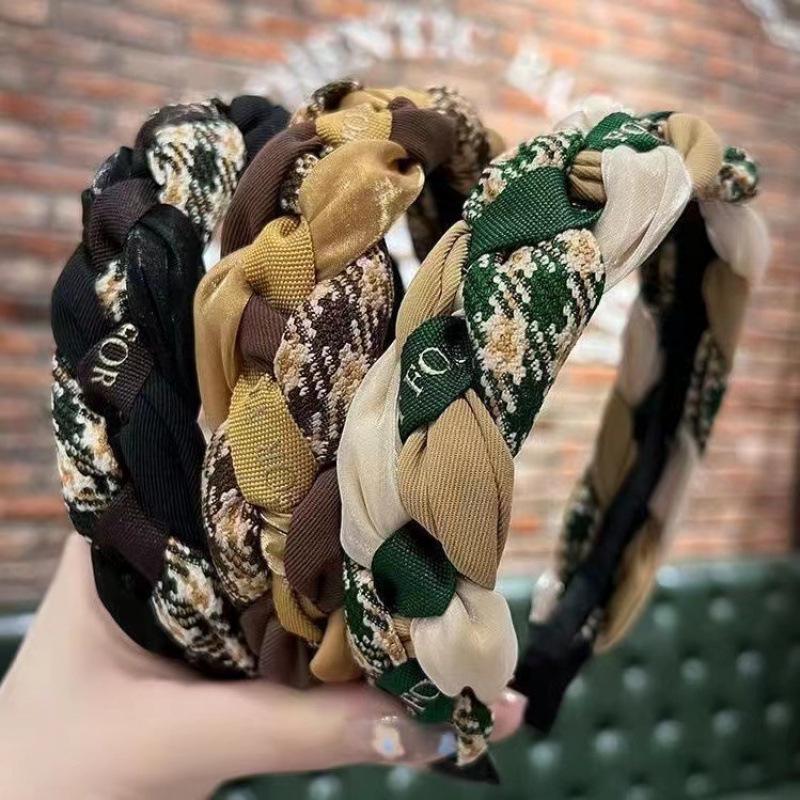 Женская ретро-корейская рождественская повязка на голову: Высококлассные осенне-зимние украшения для волос и универсальный аксессуар