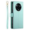 Realme 14 Pro+ 5G Flip Case, Wallet Zipper Pocket, Mint