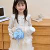Trendy And Cute Kids Pearl Handheld Bag With Lovely Bow And Breathable Pvc Material