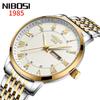 Брендовые мужские кварцевые часы NIBOSI, модные простые студенческие часы