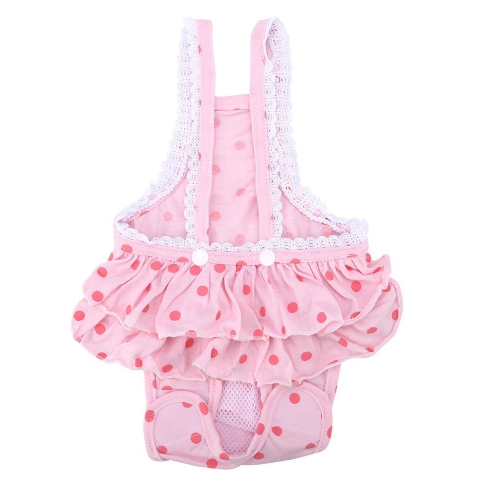 Polka Dot Dog Diaper Skirt Absorbent Dog Suspender Panties Pet Period Pants Daily Outdoor Walk