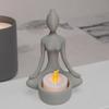 3D-печатная сидящая фигура Держатель для свечи-таблетки Йога Дзен