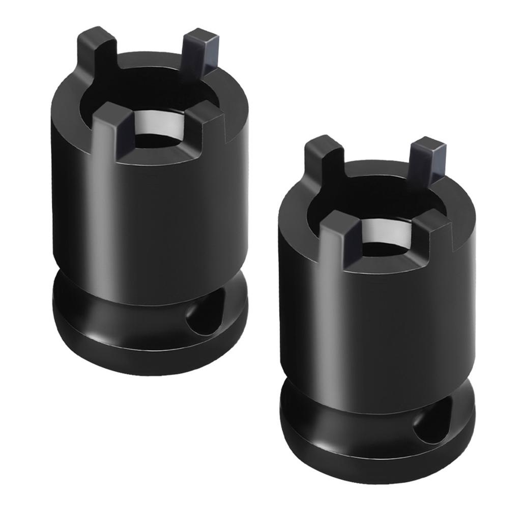 2 шт. Насадка-ключ для угловой шлифмашины, адаптер для торцевой головки 1/2 дюйма, 4-контактный приводной ключ для аккумуляторного ударного инструмента, инструмент для снятия