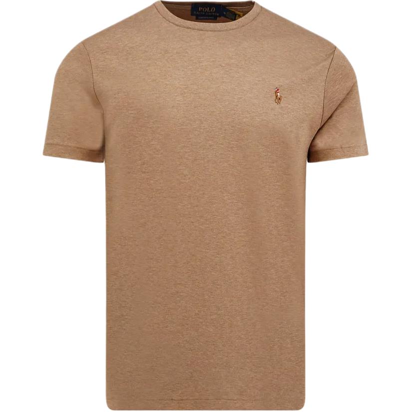Мужская футболка Polo Ralph Lauren с круглым вырезом, логотипом, приталенного кроя, с коротким рукавом, топ 710740727-103
