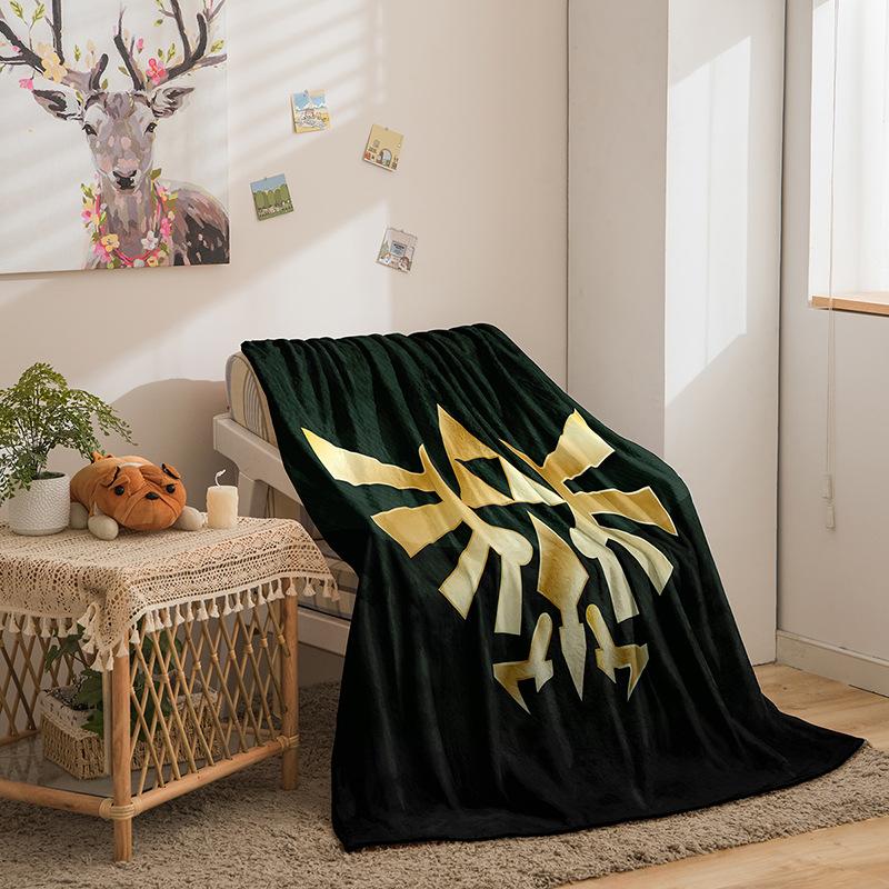 Двустороннее фланелевое одеяло с мультяшным рисунком, выполненное методом 3D-цифровой печати.