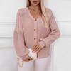 Women Casual Soft Cable Knit Long Sleeve Open Front Solid Button Sweaters Cardigans Lightweight Winter Fall Outwear