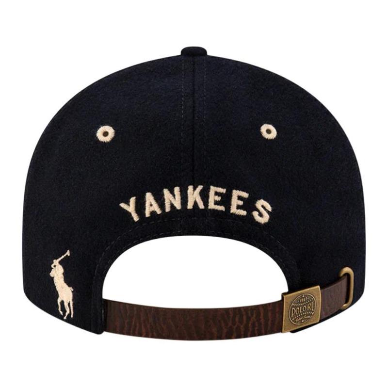 New Era Ralph Lauren x MLB Ralph Lauren ретро с плоским козырьком NE950 шерстяная бейсболка унисекс стиль для пары темно-синий 60649243