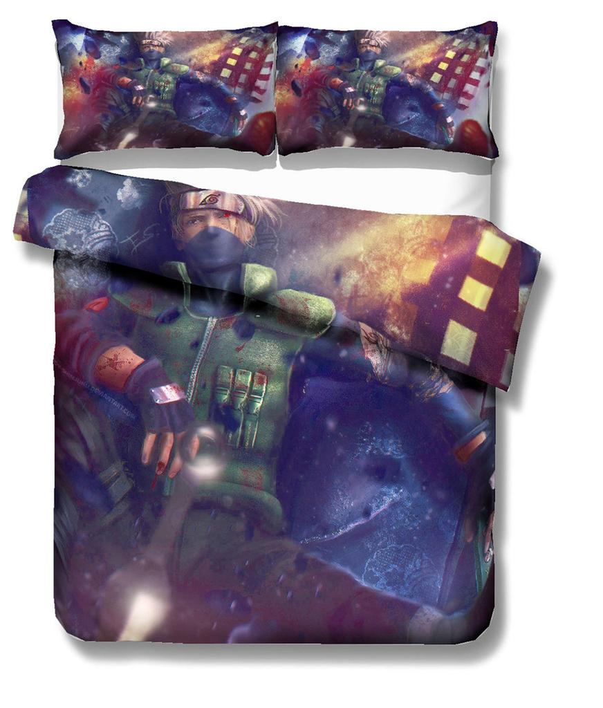 Аниме Наруто комплекты постельного белья пододеяльник Наруто0 комплект постельного белья для одного студента обратно в школу