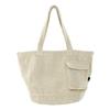 1286 Round Bottom Plain Large Capacity A4 Horizontal Tote Bag SN Medium Recycled Cotton MEDIUM 03 Beige Mix [Rootote] Women's