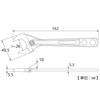TOP Industrial (TOP) Eco-Wide Thin, Lightweight Wide Adjustable Wrench, HY-26, Opening 7-26mm, Made in Tsubame-Sanjo, Japan