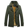 Casual Men's Work Jacket Cotton Trench Coat Velvet Autumn and Winter Men's Jacket