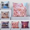 Чехол для дивана для офиса, гостиной, роскошный домашний декор, наволочка, японский декоративный чехол с сакурой