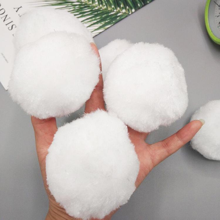 DIY Handmade 8cm Plush Snowball Kit for Indoor Snowball Fights
