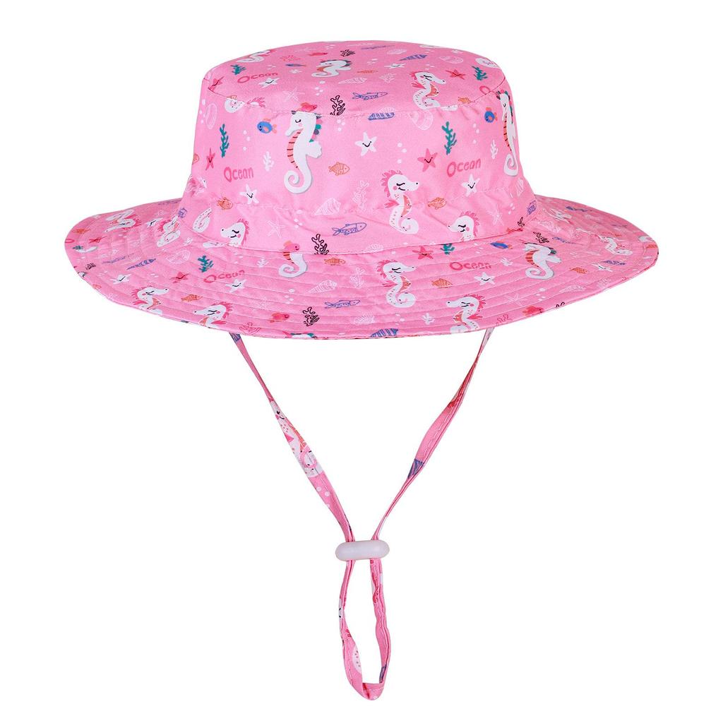 Breathable Adjustable Bucket Hat for Toddlers - Quick-Dry, Windproof, Sun Protection