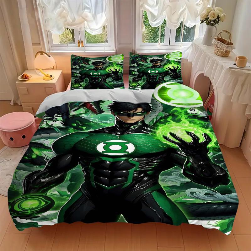 Green Lantern Power Print 3Pcs Bedding Setduvet Cover With 2 Bedropillowcase Home Birthday Gift